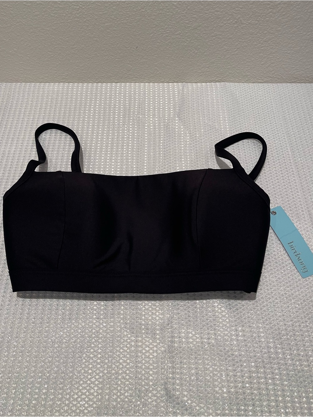 Birdsong EcoOnyx Black Bikini Bralette w/ Adjustable Straps - NWT - 32DDD